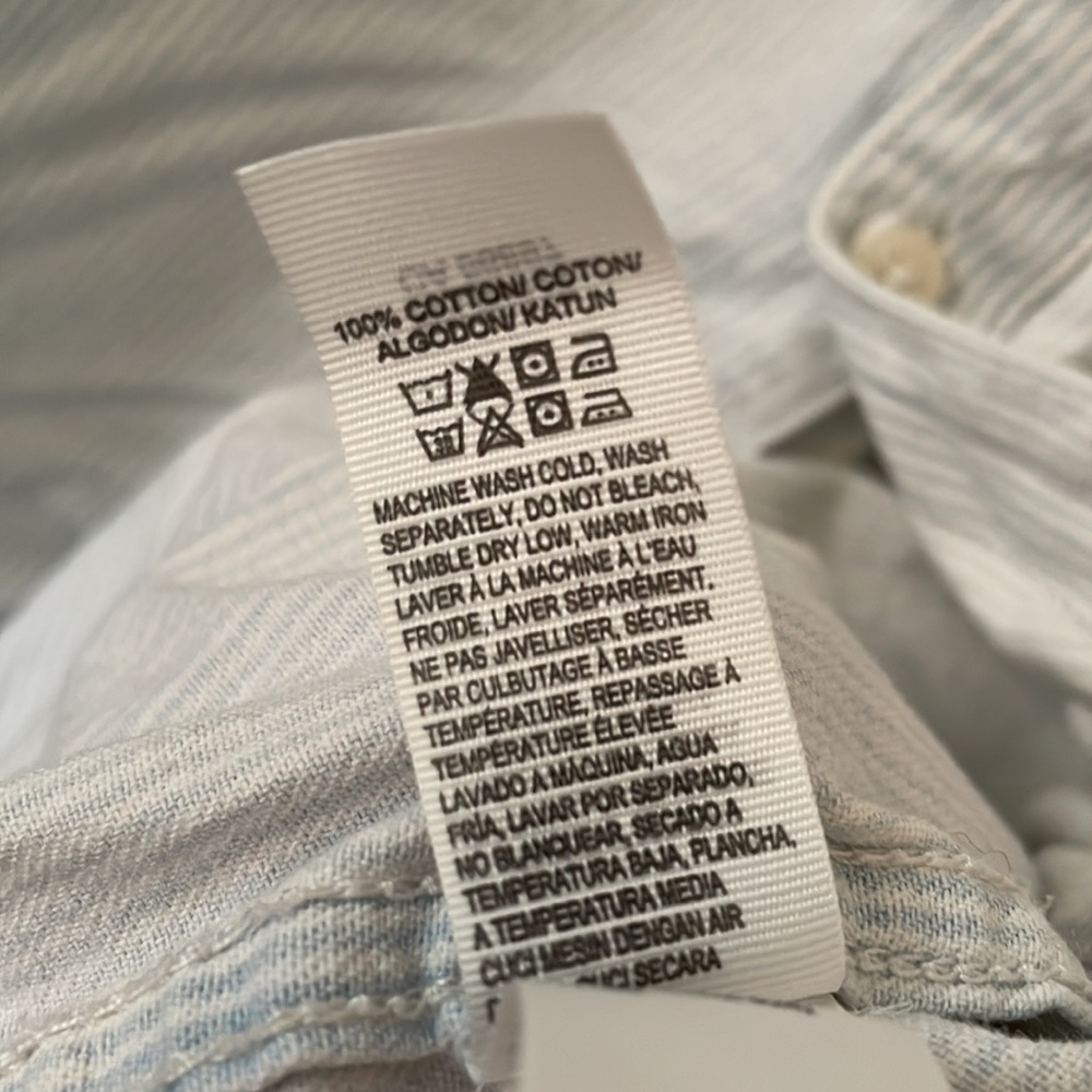 Lucky Brand large cotton striped button down shirt - Picture 5 of 5
